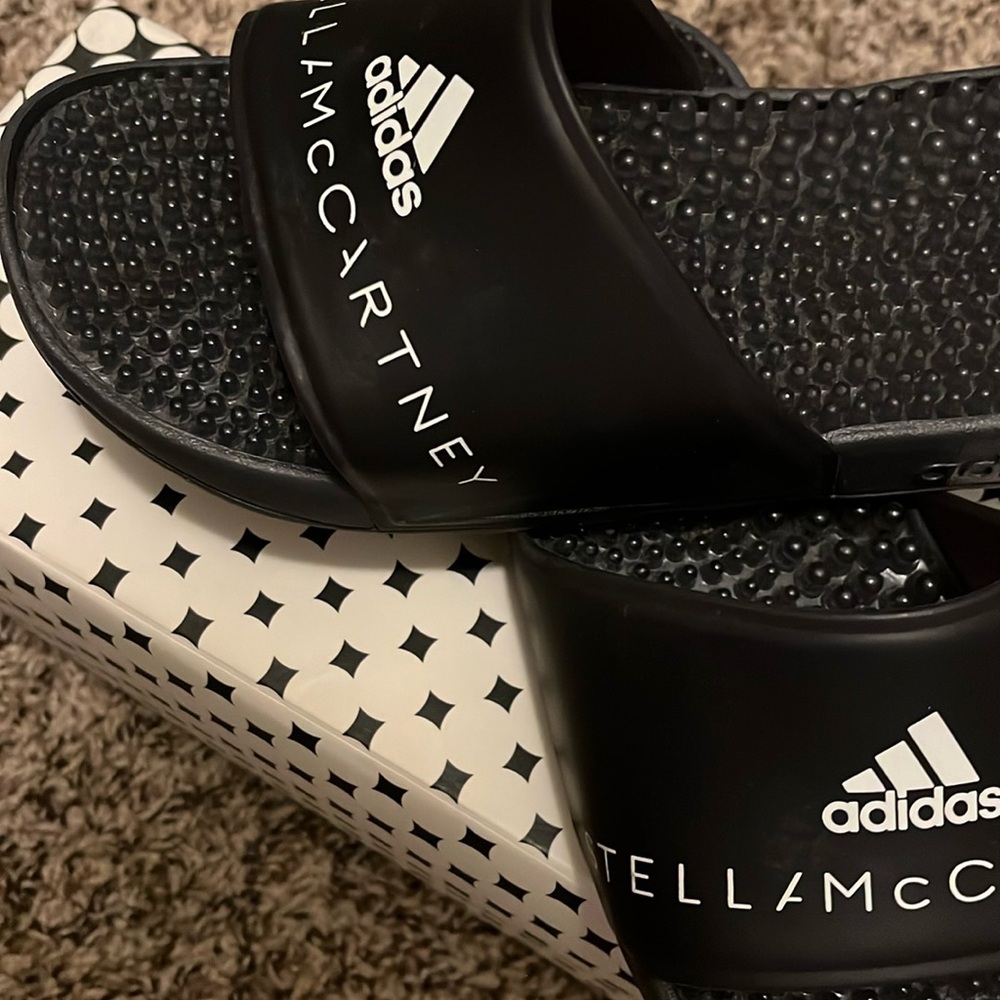 Adidas Adissage Women's Slides - Black and White